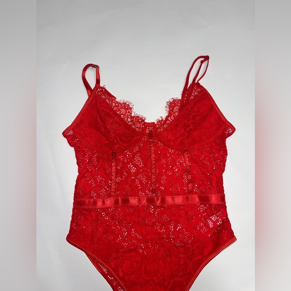 Red Lace Bodysuit